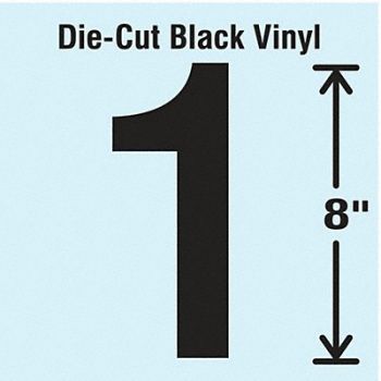 STRANCO INC Die Cut Number Label 1, 30XD08