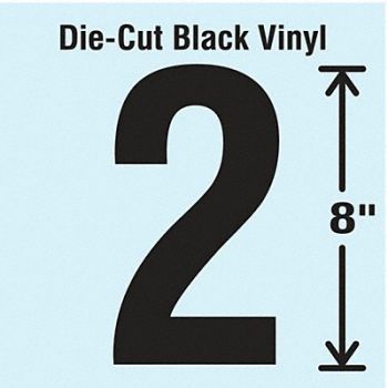 STRANCO INC Die Cut Number Label 2, 30XD09