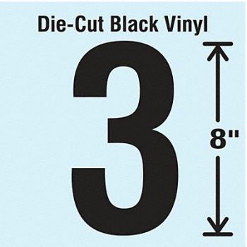 STRANCO INC Die Cut Number Label 3, 30XD10