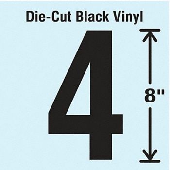 STRANCO INC Die Cut Number Label 4, 30XD11