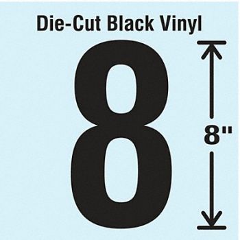 STRANCO INC Die Cut Number Label 8, 30XD15