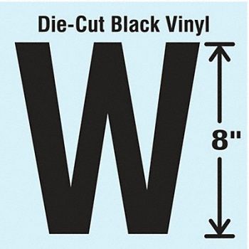 STRANCO INC Die Cut Letter Label W, 30XD39