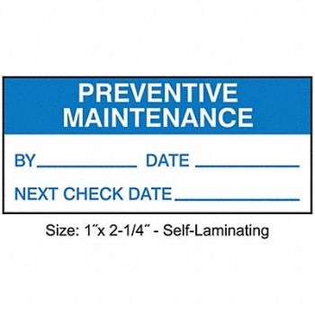 STRANCO INC Inspection Label ENG Maintenance PK225, 30XD44