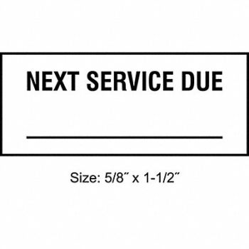 STRANCO INC Inspection Label ENG Maintenance PK350, 30XD45