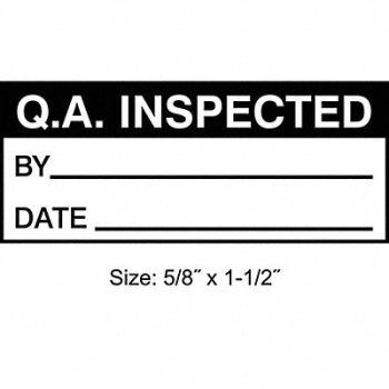 STRANCO INC Inspection Label English Quality PK350, 30XD55