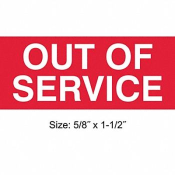 STRANCO INC Inspection Label ENG Maintenance PK350, 30XD59