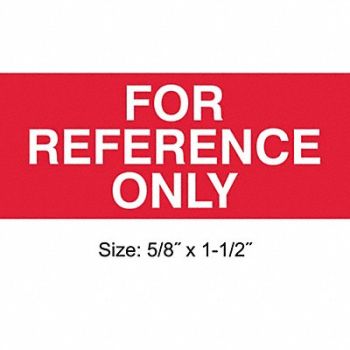 STRANCO INC Calibration Label ENG White/Red PK350, 30XD60