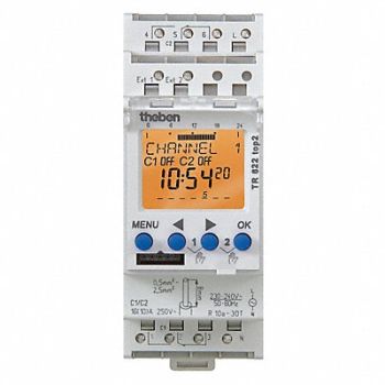 THEBEN Electr Timer Din Rail 24Hr/7D 2Chn 84Mem, 30YH21