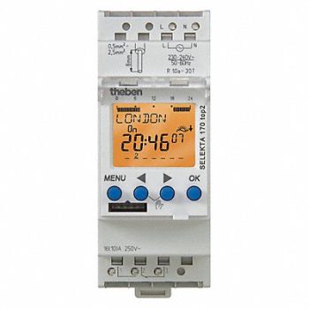 THEBEN Electr Timer Din Rail Astro 24Hr/7D, 30YH24