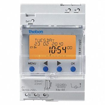 THEBEN Electr Timer Din Rail 365 Day Astro 1Chn, 30YH29