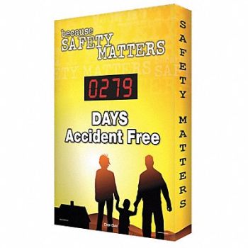 ACCUFORM Electronic Scoreboard 28in x 20in Yellow, 30Z971