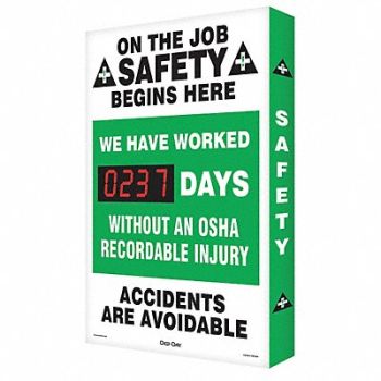 ACCUFORM Electronic Scoreboard 28 inx20 in White, 30Z975