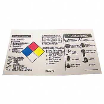 BADGER TAG LABEL CORP NFR Label 3-1/2 in W x 2 in H PK25, 30ZC79