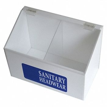CONDOR Hairnet Dispenser White/Blue Acrylic, 30ZE61