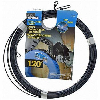 IDEAL Fish Tape 1/8 In x 120 ft Carbon Steel, 31AD47