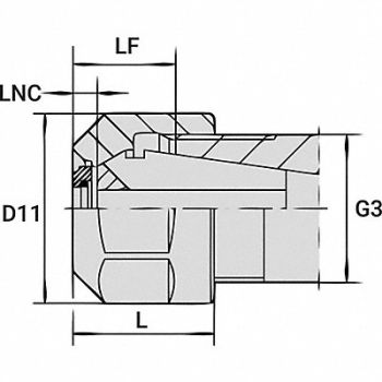 ERICKSON ER20INTERNAL COOLANT LOCKNUT - FORM B, 313WL0