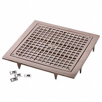 JAY R. SMITH MFG. CO Floor Drain Slotted Lid Square 1-1/2 H, 54JH28