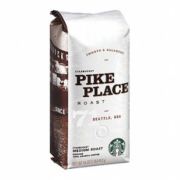 STARBUCKS Coffee Pike Place Roast 1 lb, 315C91
