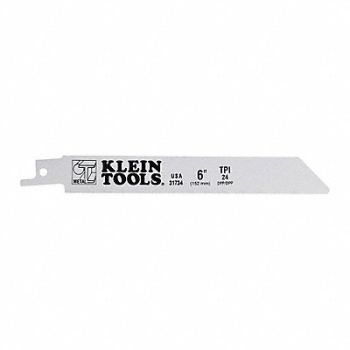 KLEIN TOOLS Saw Blade 24 TPI for 18 Ga Metal 6 PK5, 806YY5