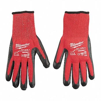 MILWAUKEE Gloves Wrk Nitrle Dipd Cut 3 Resist. 2XL, 317C22