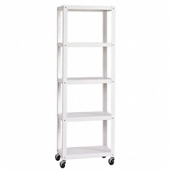 SPACE SOLUTIONS Bookcase Bookshelf White 14 D, 317Z63