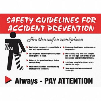 ACCUFORM Poster 17 in x 22 in Plastic, 31A026