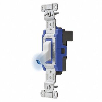 HUBBELL Illminatd Wall Swtch 1-Pole 15A 120/277V, 31A362