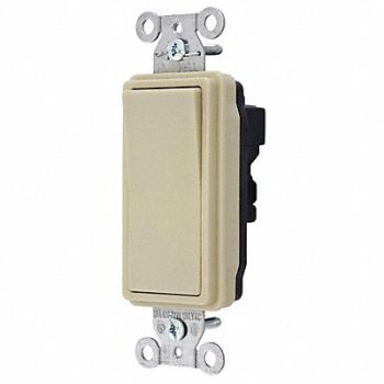HUBBELL Wall Switch 3-Way Wiring Modul 15A Ivory, 31A369