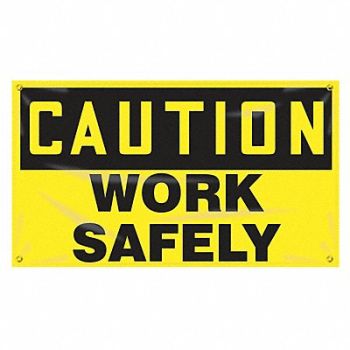 ACCUFORM Safety Banner 28in x 48in Poly Sheeting, 31A695