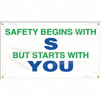 ACCUFORM Safety Banner 28in x 48in Poly Sheeting, 31A702