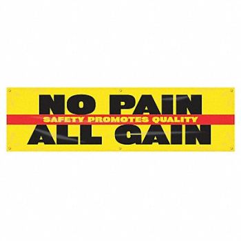 ACCUFORM Safety Banner 28in x 96in Poly Sheeting, 31A708