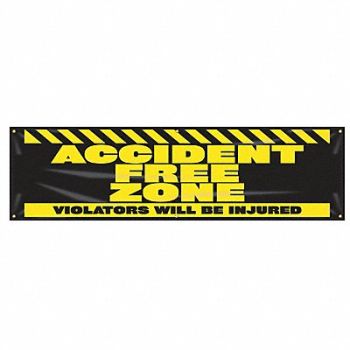 ACCUFORM Safety Banner 28in x 96in Poly Sheeting, 31A714