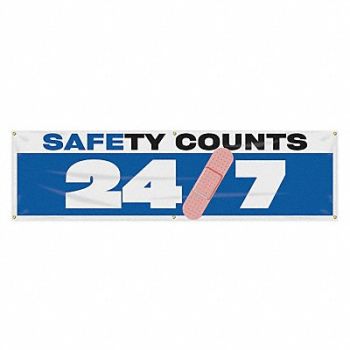 ACCUFORM Safety Banner 28in x 96in Poly Sheeting, 31A715