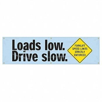 ACCUFORM Safety Banner 28in x 96in Poly Sheeting, 31A719