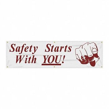 ACCUFORM Safety Banner 28in x 96in Poly Sheeting, 31A727