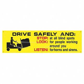 ACCUFORM Safety Banner 28in x 96in Poly Sheeting, 31A728