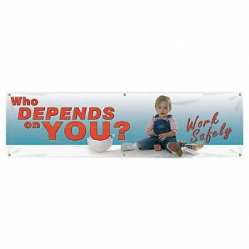 ACCUFORM Safety Banner 28in x 96in Poly Sheeting, 31A729