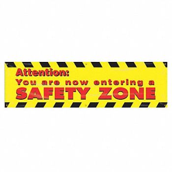 ACCUFORM Safety Banner 28in x 96in Poly Sheeting, 31A730