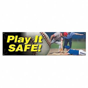 ACCUFORM Safety Banner 28in x 96in Poly Sheeting, 31A734