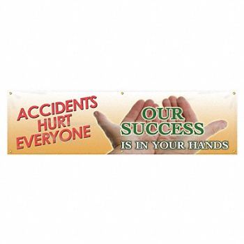 ACCUFORM Safety Banner 28in x 96in Poly Sheeting, 31A752