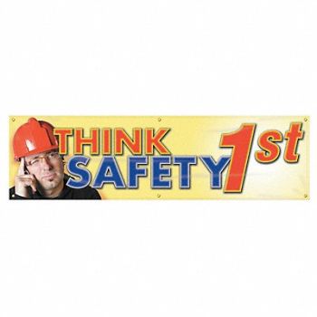 ACCUFORM Safety Banner 28in x 96in Poly Sheeting, 31A753