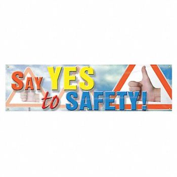 ACCUFORM Safety Banner 28in x 96in Poly Sheeting, 31A756