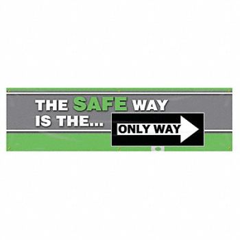 ACCUFORM Safety Banner 28in x 96in Poly Sheeting, 31A757