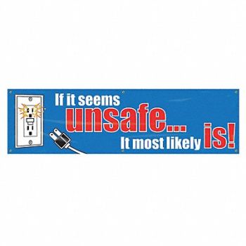 ACCUFORM Safety Banner 28in x 96in Poly Sheeting, 31A765