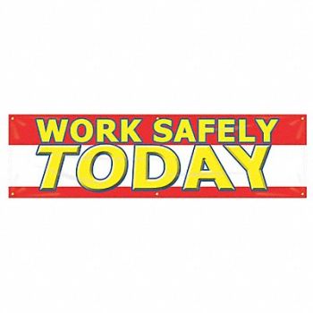 ACCUFORM Safety Banner 28in x 96in Poly Sheeting, 31A774