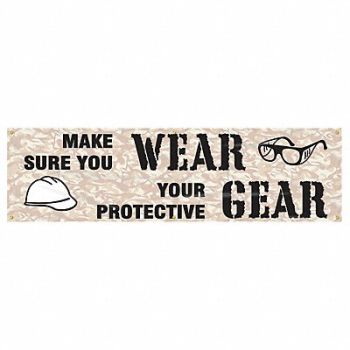 ACCUFORM Safety Banner 28in x 96in Poly Sheeting, 31A779