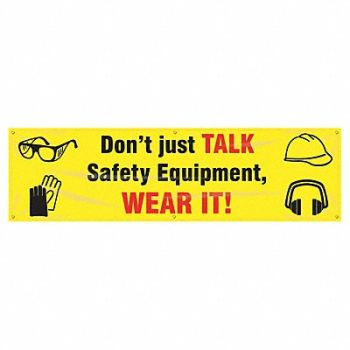 ACCUFORM Safety Banner 28in x 96in Poly Sheeting, 31A782