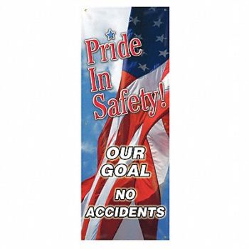 ACCUFORM Safety Banner 74in x 28in Poly Sheeting, 31A786