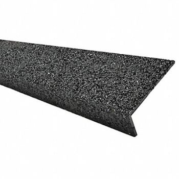 SURE-FOOT FRP Stair Nosing Black 36in W Fiberglass, 31AP33