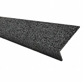 SURE-FOOT FRP Stair Nosing Black 60in W Fiberglass, 31AP35